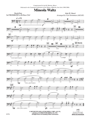 Mineola Waltz: (wp) 3rd B-flat Trombone B.C.