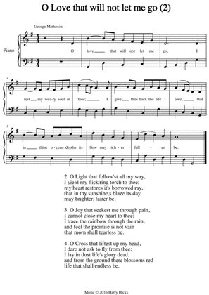O love that will not let me go. Another new tune to a wonderful old hymn.