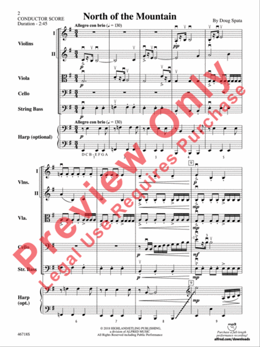 North of the Mountain North of the Mountain String Orchestra scores gallery preview page 3