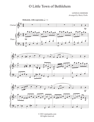 O Little Town of Bethlehem (Clarinet-Piano)