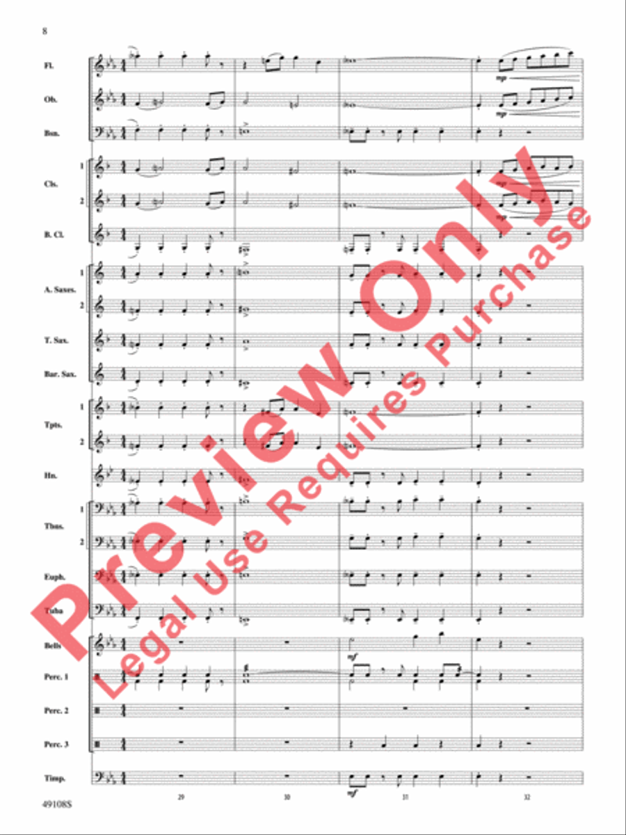 Tango for Two Left Feet Tango for Two Left Feet Concert Band scores gallery preview page 9