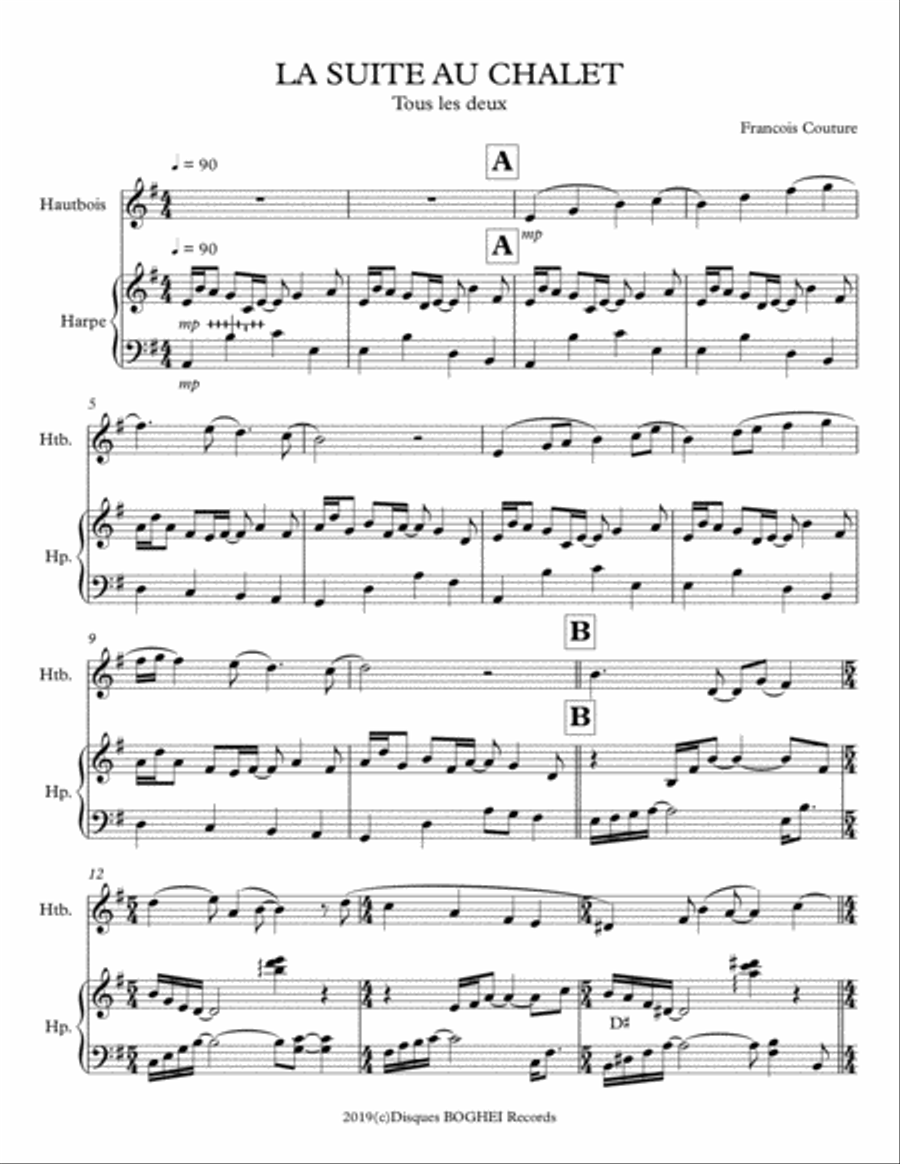 LA SUITE AU CHALET LA SUITE AU CHALET Small Ensemble scores gallery preview page 1