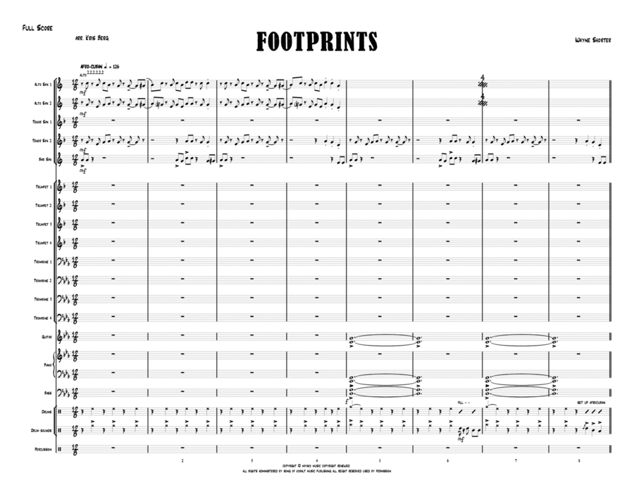 Footprints Footprints Jazz Ensemble scores gallery preview page 1