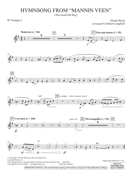 Hymnsong from "Mannin Veen" (arr. Robert Longfield) - Bb Trumpet 2