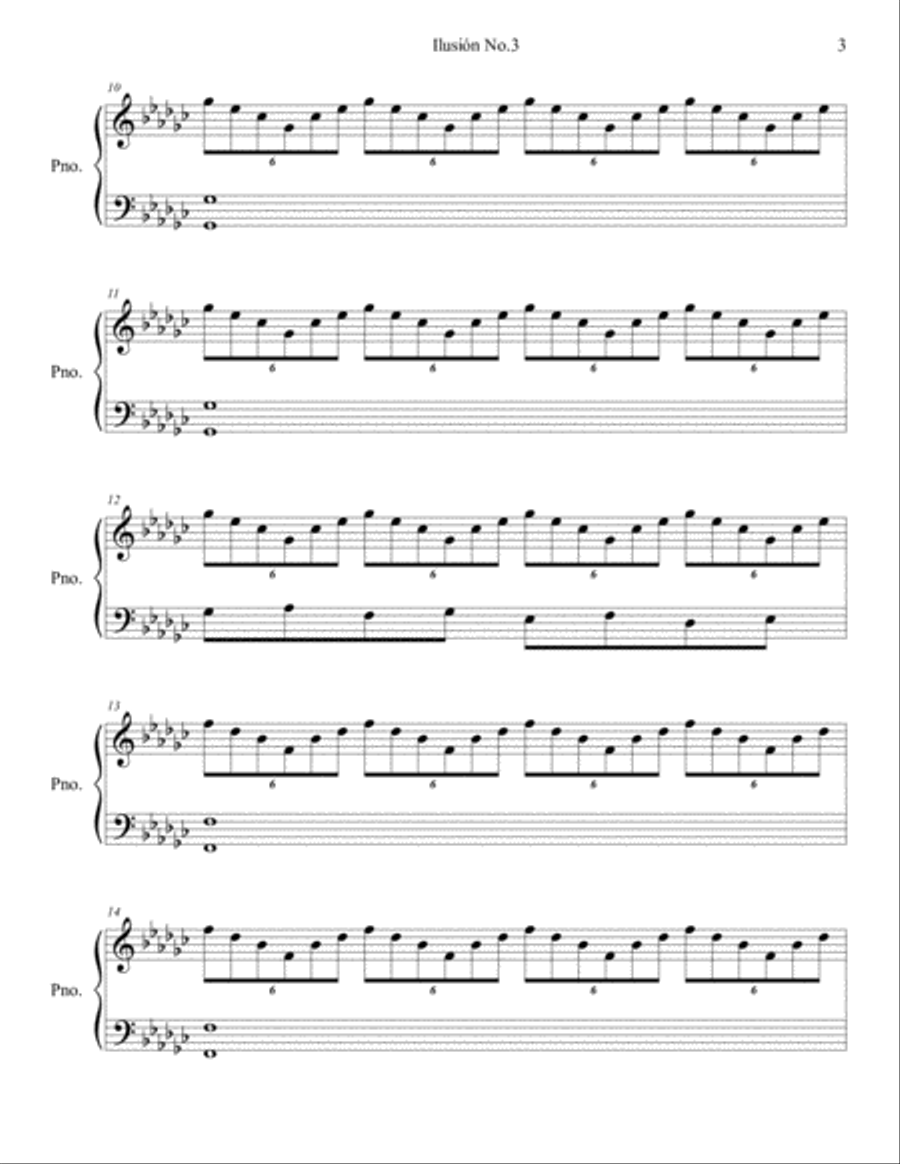 piano ilusion no.3 Piano Solo scores gallery preview page 3