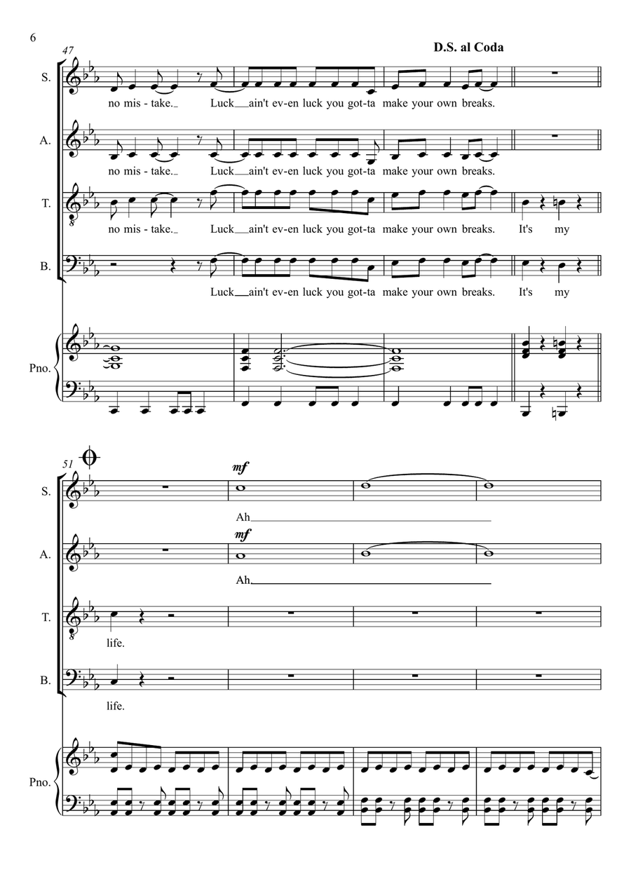 It's My Life 4-Part scores gallery preview page 6