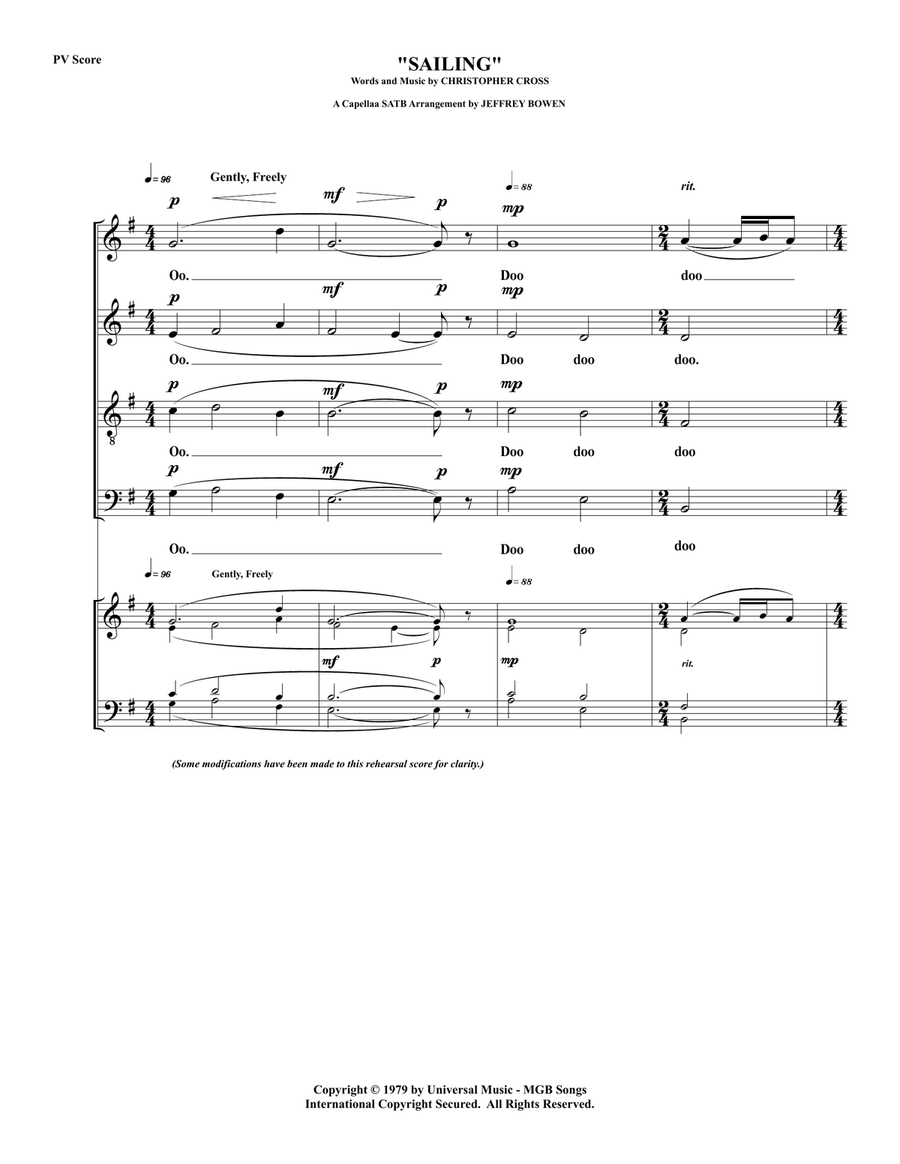 Sailing Sailing 4-Part scores gallery preview page 1