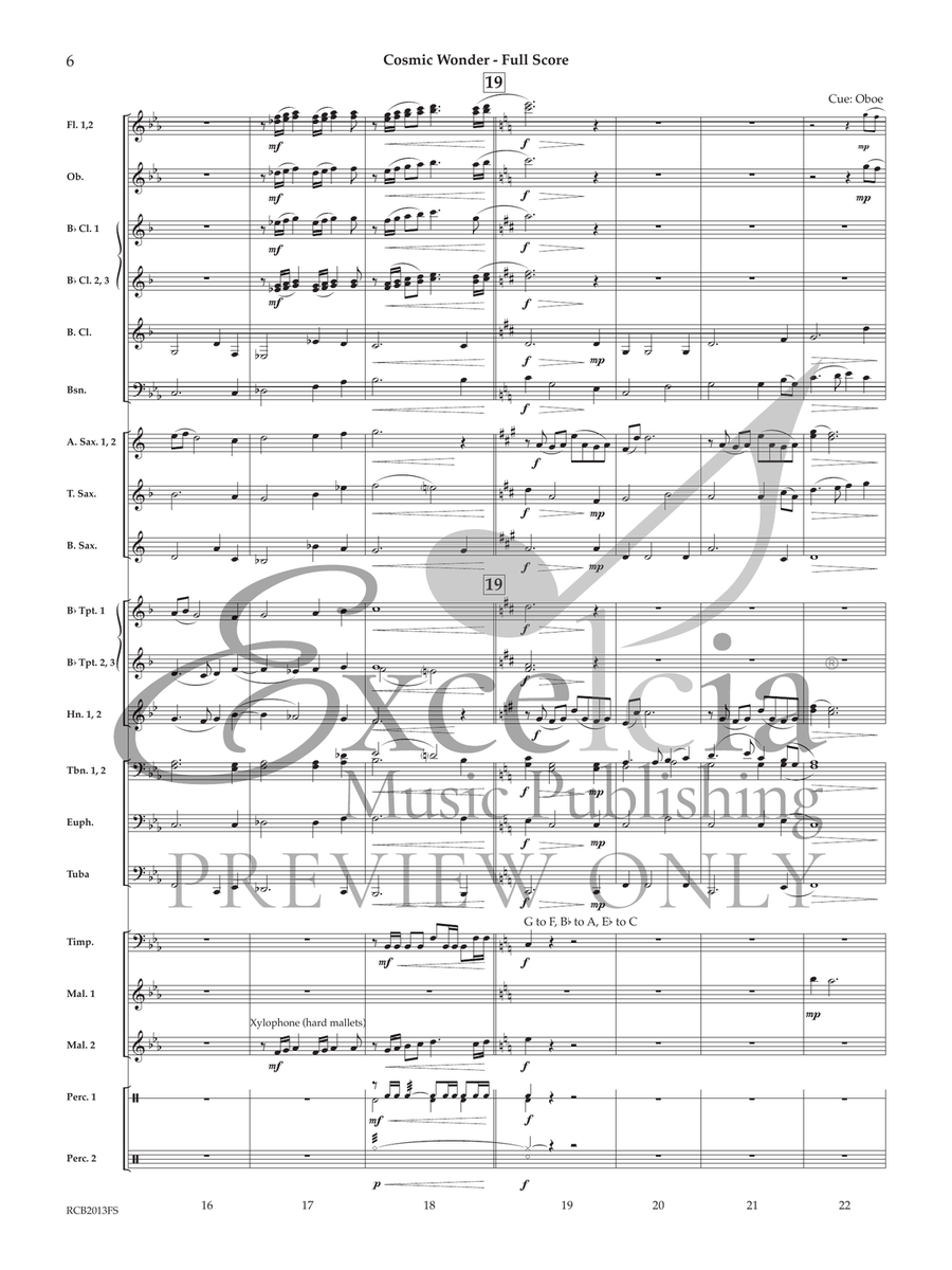 Cosmic Wonder (Score) Cosmic Wonder (Score) Concert Band scores gallery preview page 6