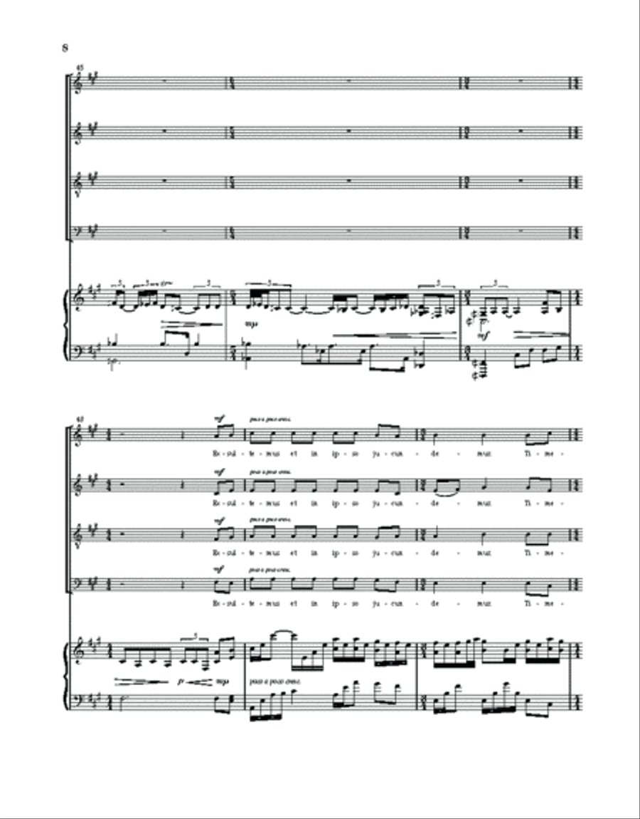 Ubi Caritas with Piano Improvisation Choir scores gallery preview page 7