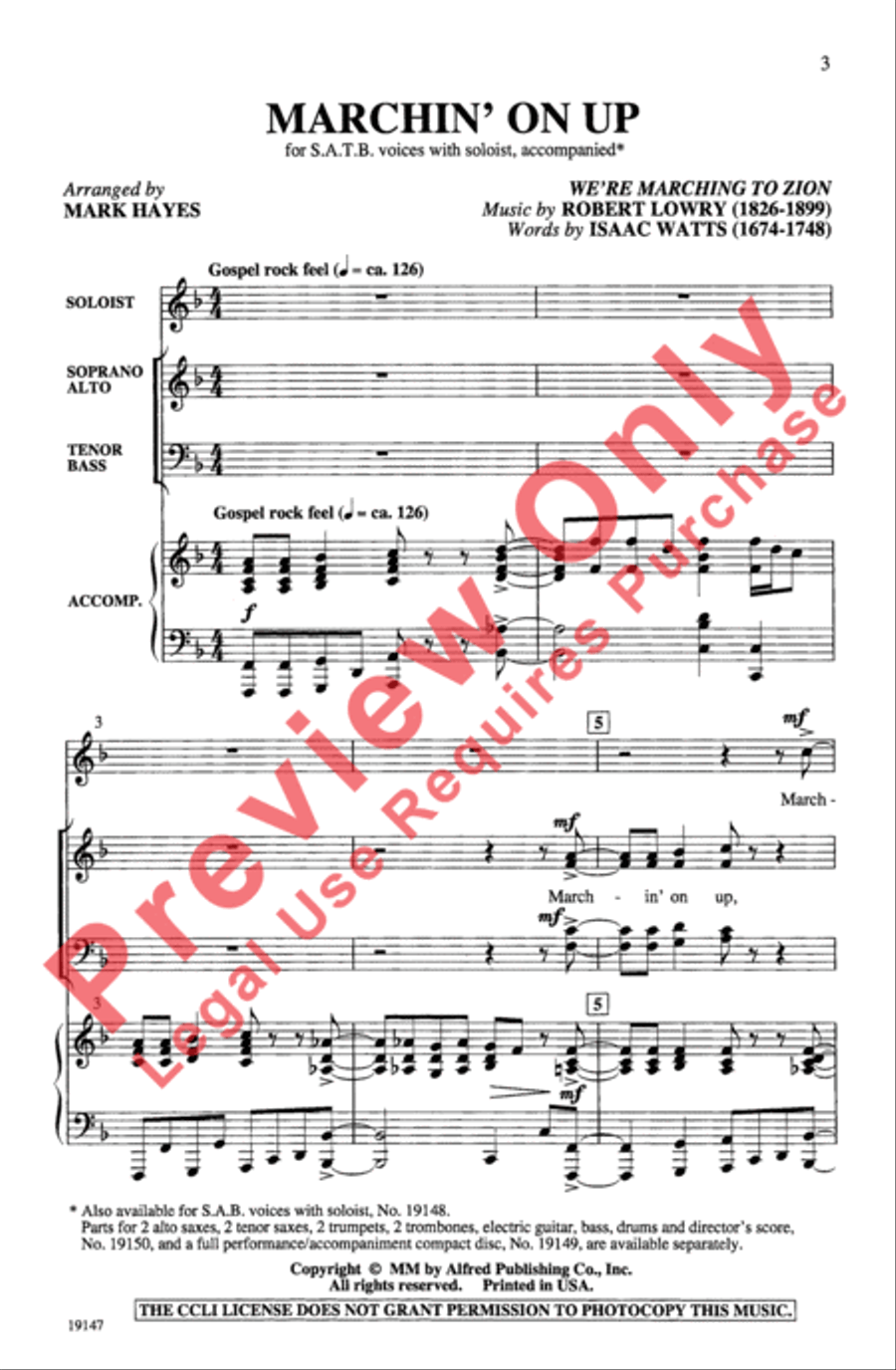 Marchin' on Up 4-Part scores gallery preview page 3