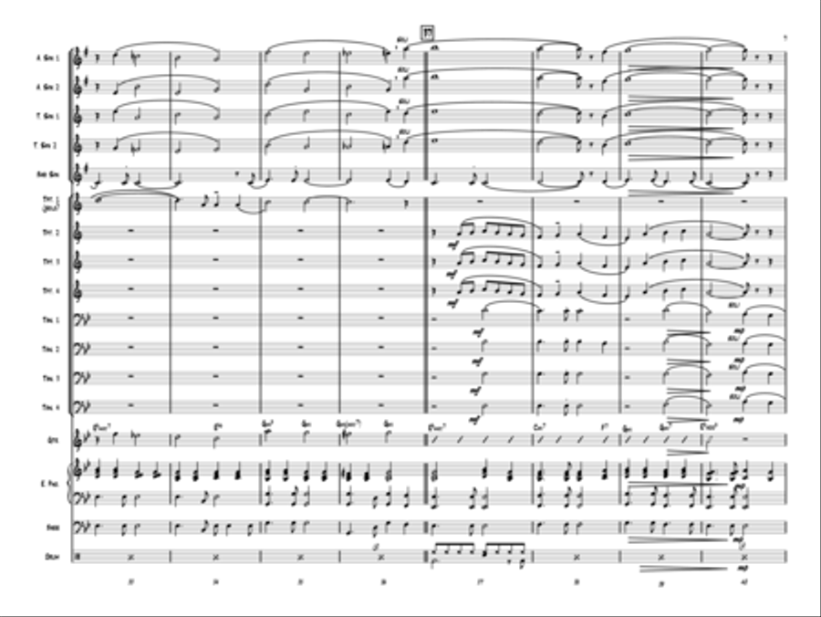 O Holy Night Jazz Ensemble scores gallery preview page 6