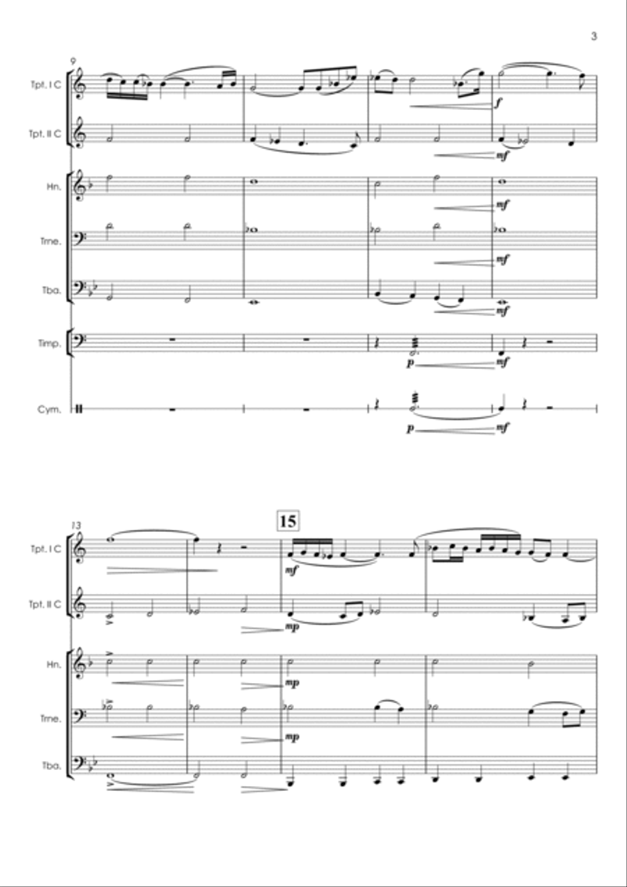Gabriel's Oboe Brass Quintet scores gallery preview page 4