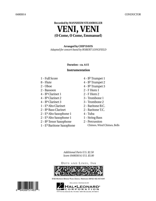 Book cover for Veni, Veni (O Come, O Come Emmanuel) - Full Score