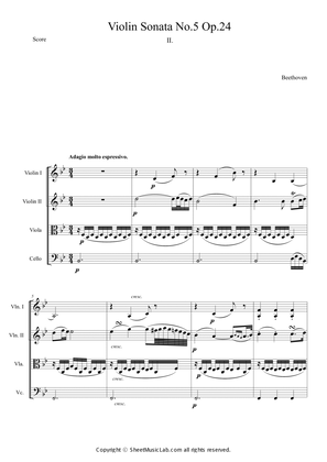Violin sonata No.5 Op.24 2nd Movement