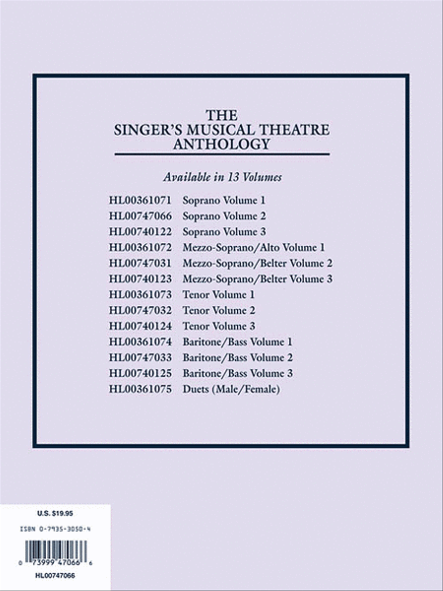 The Singer's Musical Theatre Anthology – Volume 2