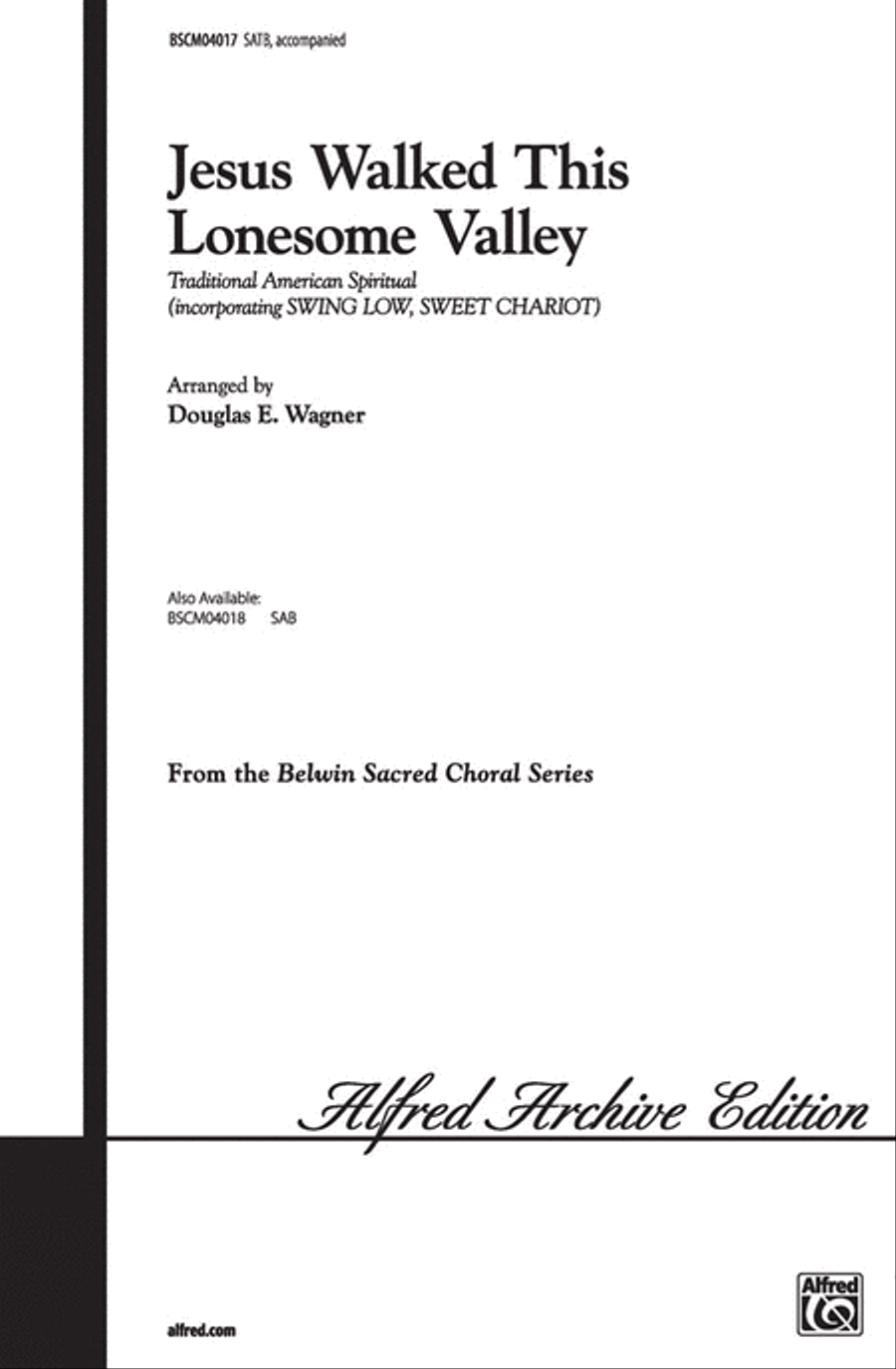 Jesus Walked This Lonesome Valley 4-Part scores gallery preview page 1