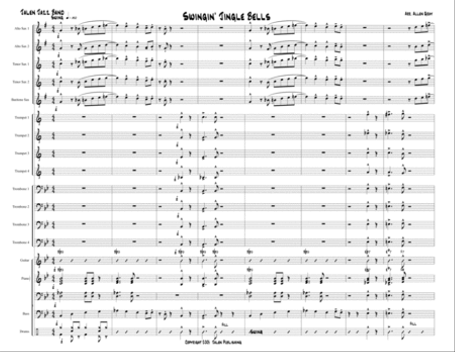 Swingin' Jingle Bells Swingin' Jingle Bells Jazz Ensemble scores gallery preview page 2
