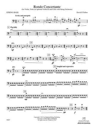 Book cover for Rondo Concertante: String Bass
