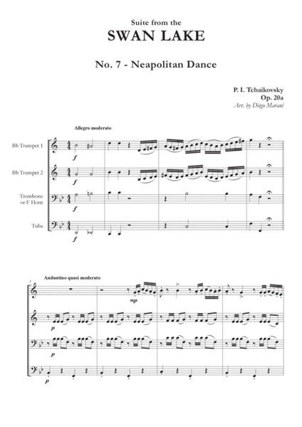 "Neapolitan Dance" from Swan Lake Suite for Brass Quartet image number null