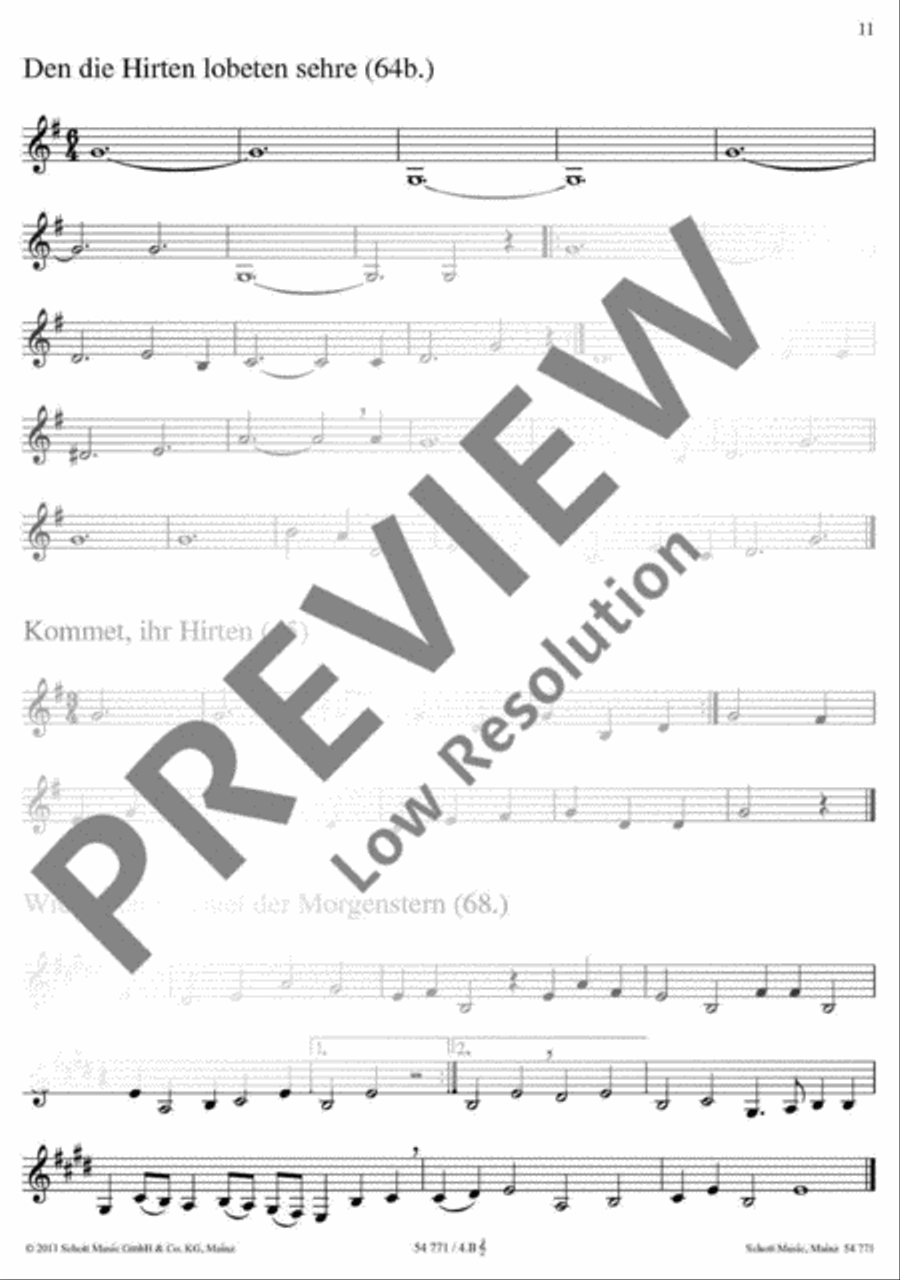 Zu Bethlehem geboren Zu Bethlehem geboren Bass Clarinet scores gallery preview page 12