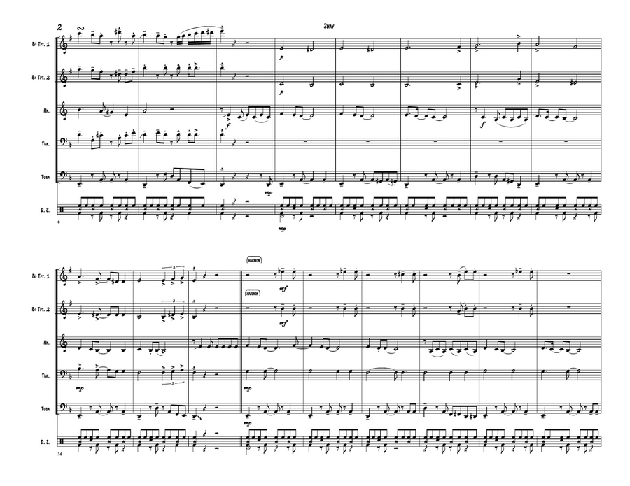 Sway (Quien Sera) Brass Quintet scores gallery preview page 2