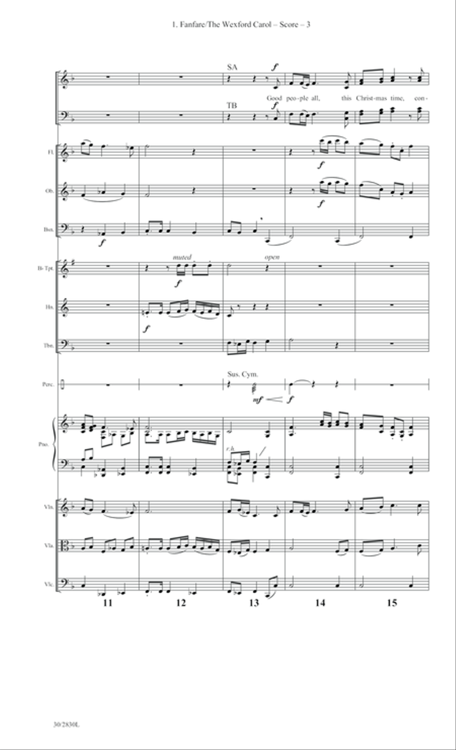 A Blest Messiah Born - Full Score Choir scores gallery preview page 5