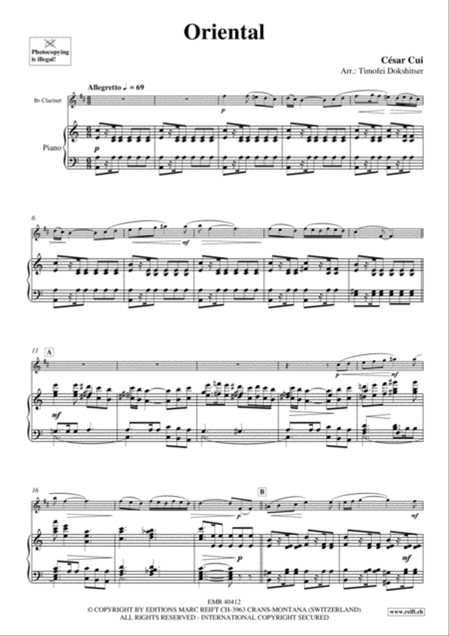 Oriental Clarinet Solo scores gallery preview page 3