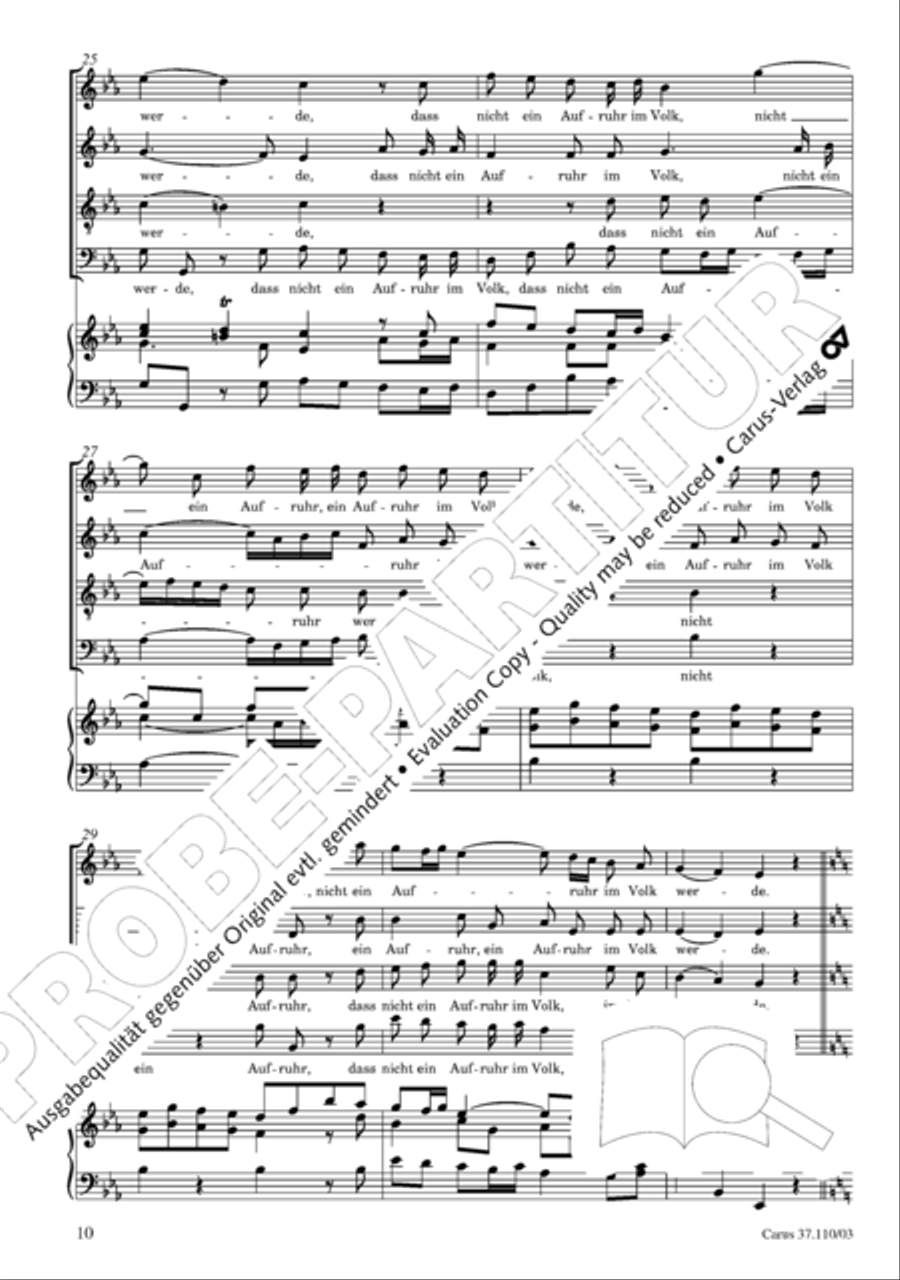 Markuspassion. Werkausgabe Reihe 1, Bd. 7 (Homilius) 4-Part scores gallery preview page 17