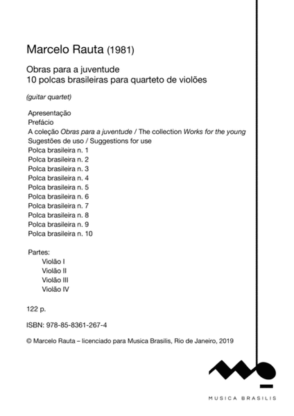 10 polcas brasileiras para quarteto de violões