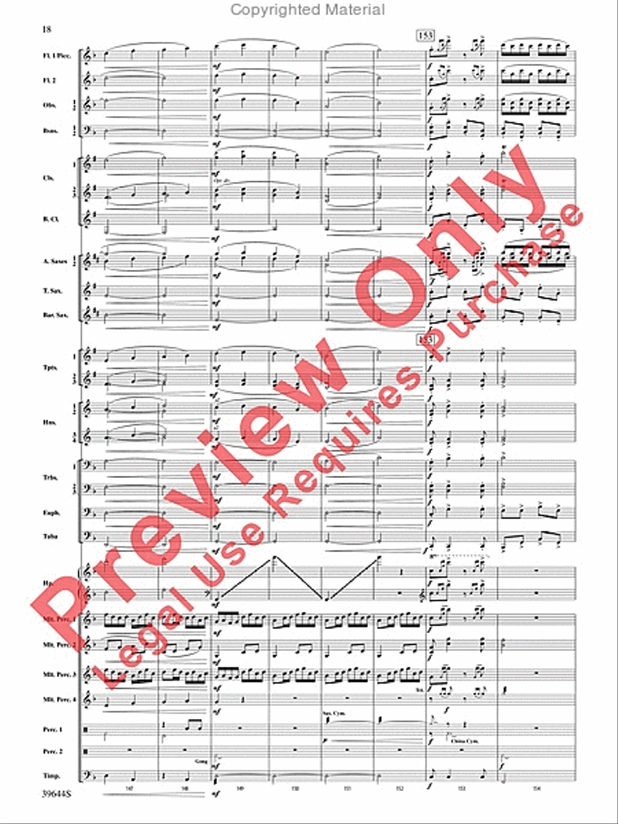 Laideronnette: Impératrice des Pagodes (from Ma mère l'oye) Concert Band scores gallery preview page 19