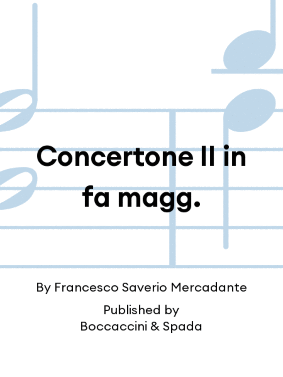 Concertone II in fa magg.