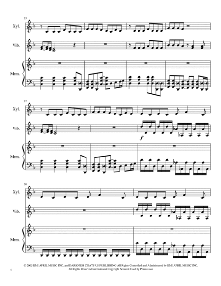 Bat Country Percussion Ensemble scores gallery preview page 4