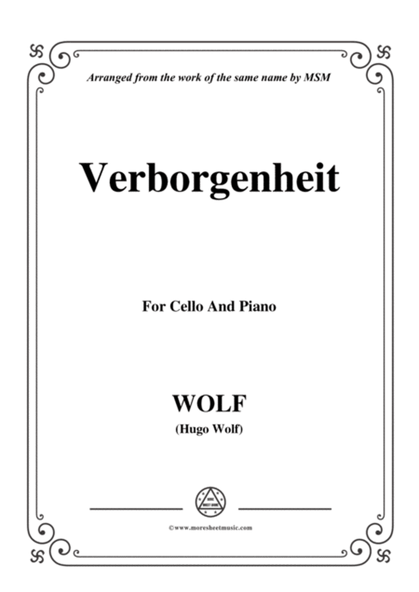 Wolf-Verborgenheit, for Cello and Piano image number null
