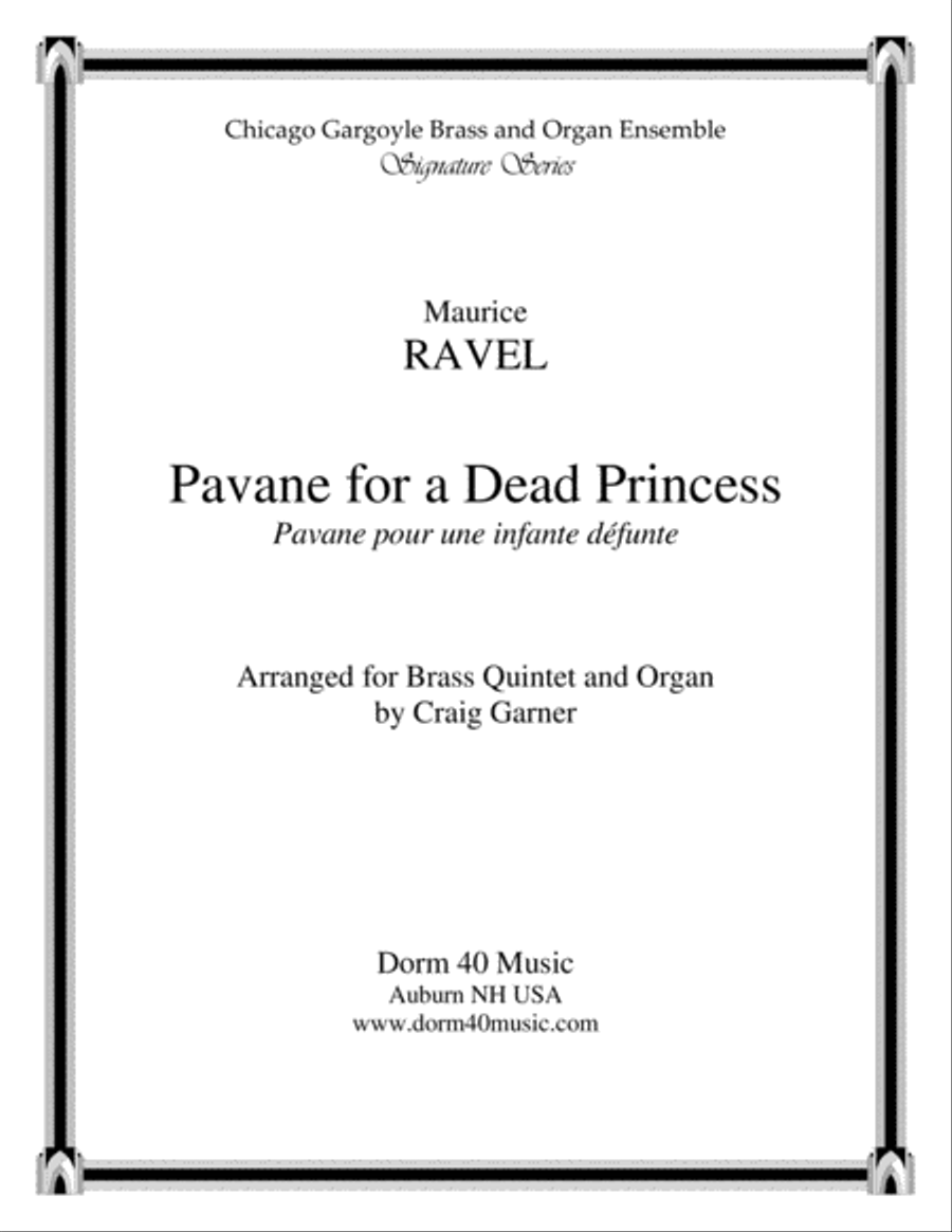Pavane for a Dead Princess (for Brass quintet and Organ) Brass Ensemble scores gallery preview page 1