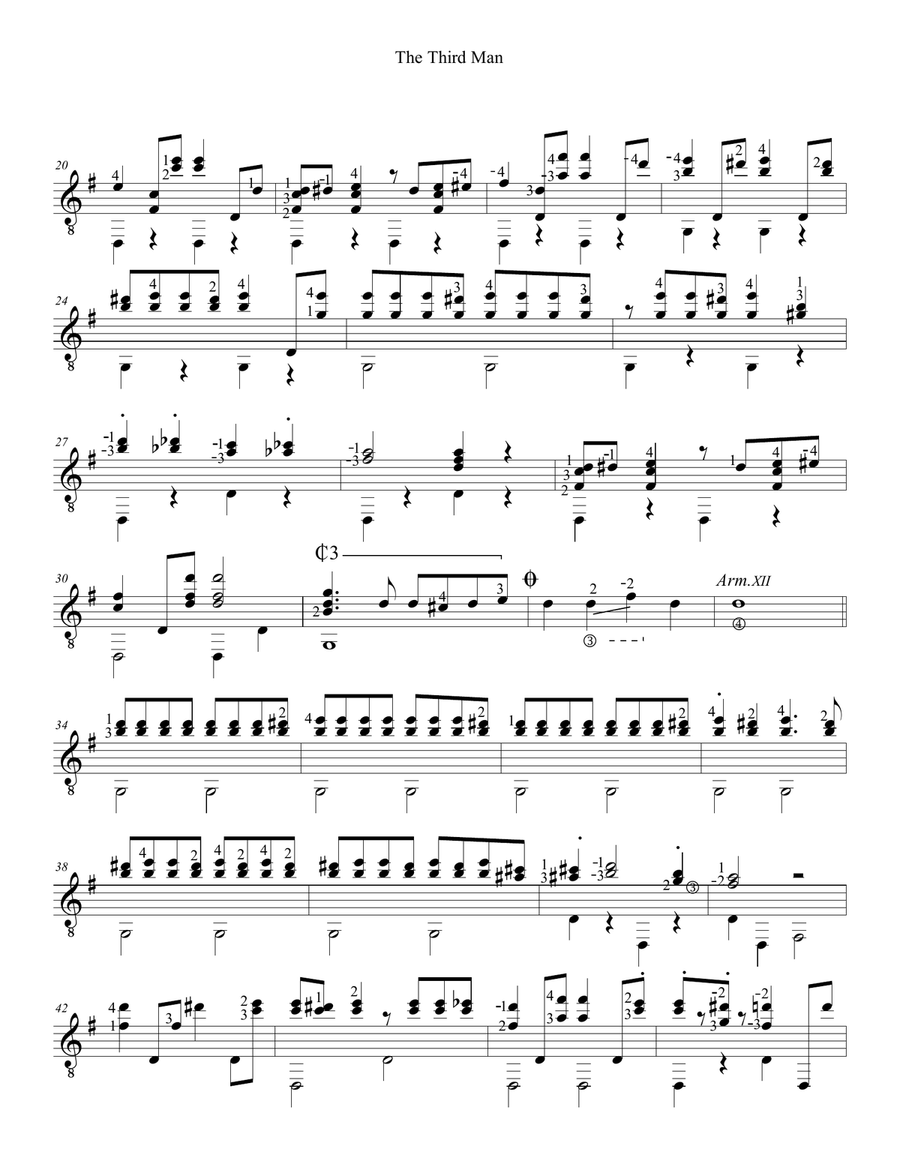The Third Man (the Harry Lime Theme) Guitar Solo scores gallery preview page 2