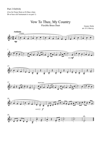 Vow To Thee, My Country (Flexible Brass Duet) image number null