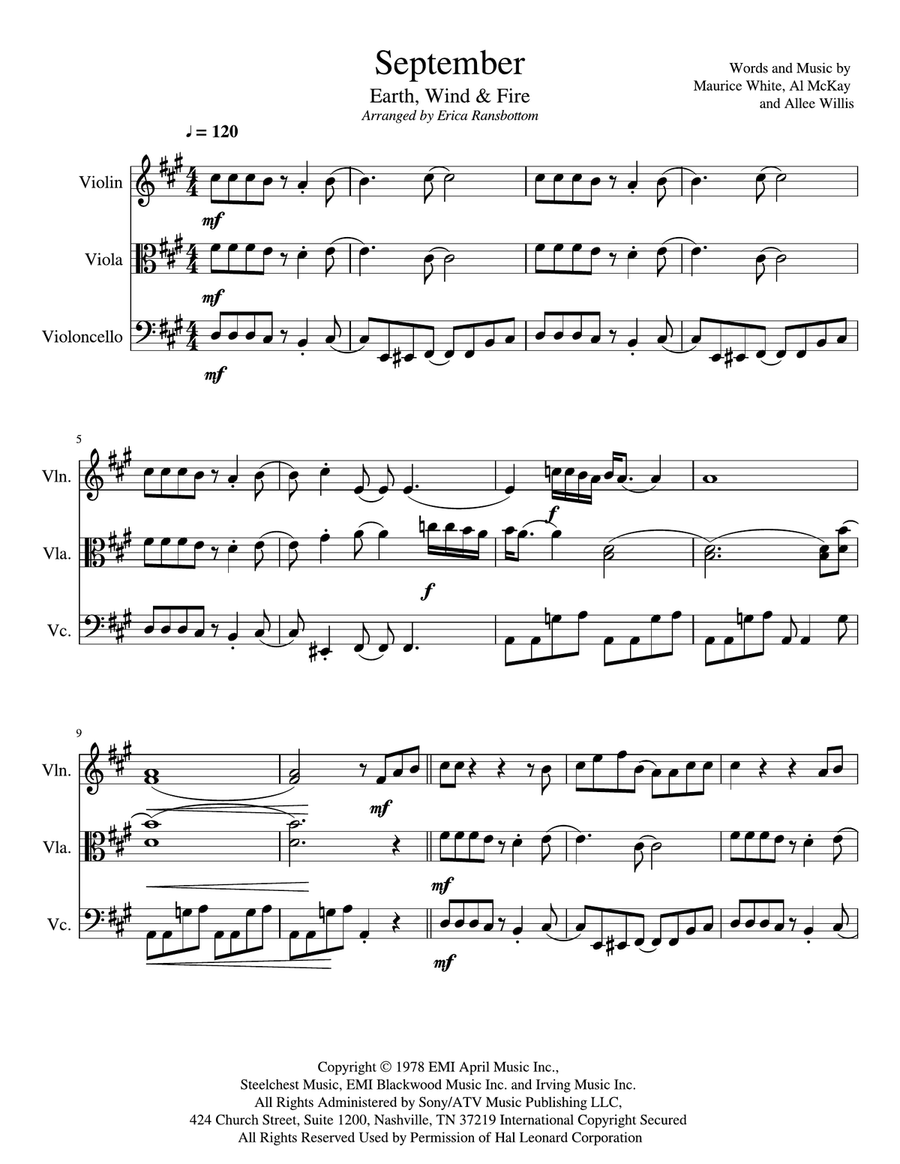 September String Trio scores gallery preview page 1