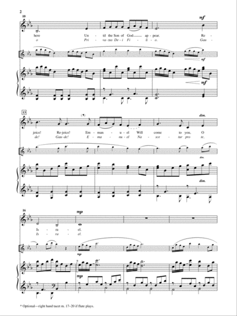O Come, O Come, Emmanuel (Veni, Veni, Emanuel) [Medium Voice] Medium Voice scores gallery preview page 2