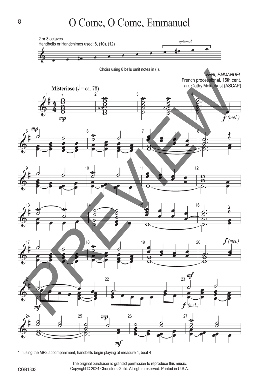Prepare! The Lord Is Near Handbell Choir scores gallery preview page 4