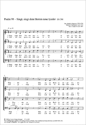 Psalm 98: Singt, singt dem Herrn neue Lieder