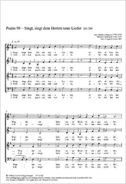Psalm 98: Singt, singt dem Herrn neue Lieder