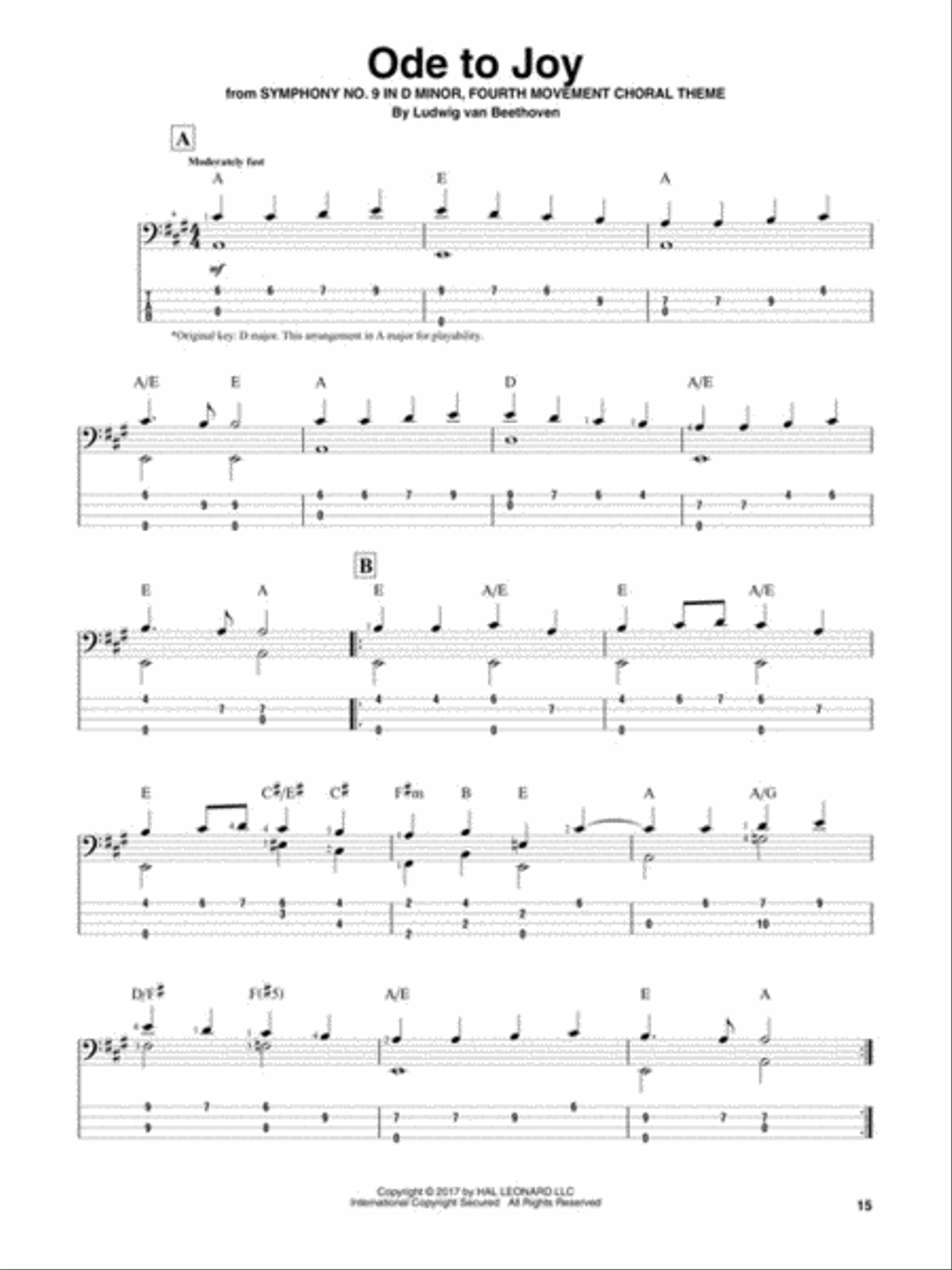 Classical Themes for Electric Bass Acoustic Guitar scores gallery preview page 4