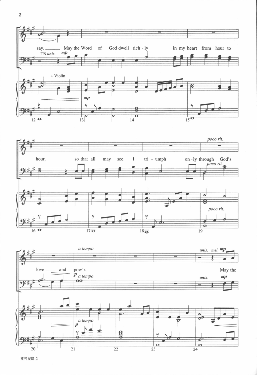 May the Mind of Christ My Savior 4-Part scores gallery preview page 3