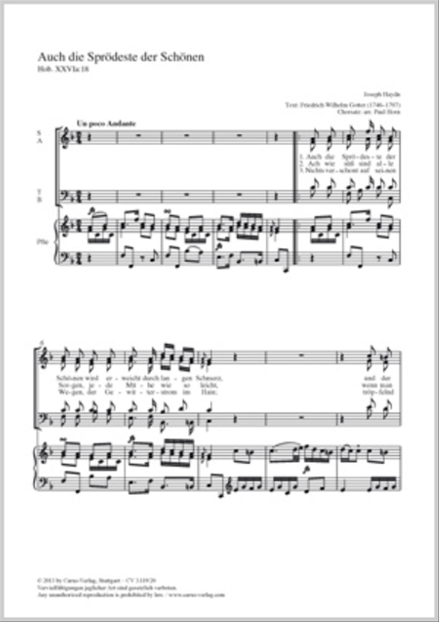 Auch die Sprodeste der Schonen 4-Part scores gallery preview page 1