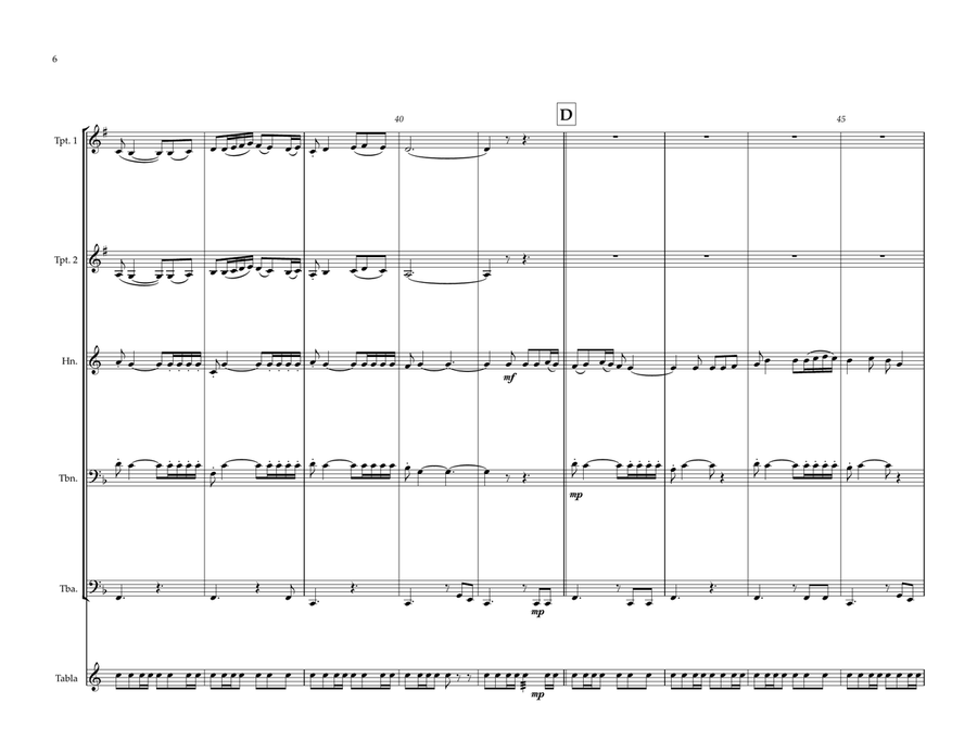 Bangladeshi National Anthem for Brass Quintet (