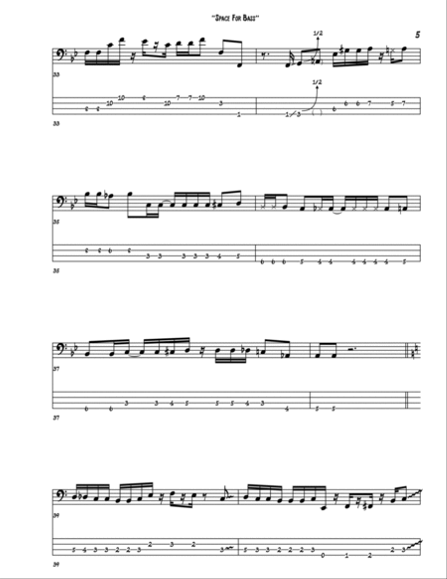 Space For Bass Space For Bass Bass Guitar scores gallery preview page 5