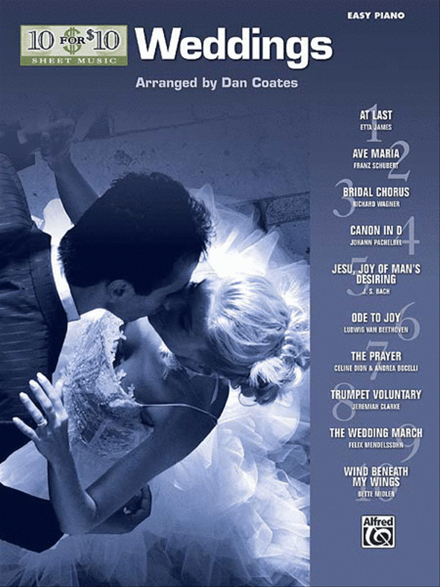 10 for 10 Sheet Music Weddings Easy Piano scores gallery preview page 1