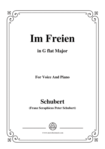 Schubert-Im Freien,in G flat Major,Op.80 No.3,for Voice and Piano image number null