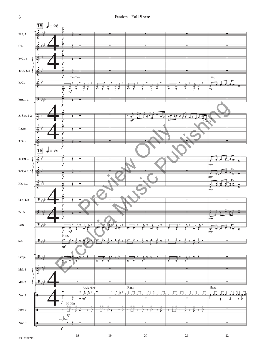 Fuzion (Score) Concert Band scores gallery preview page 7