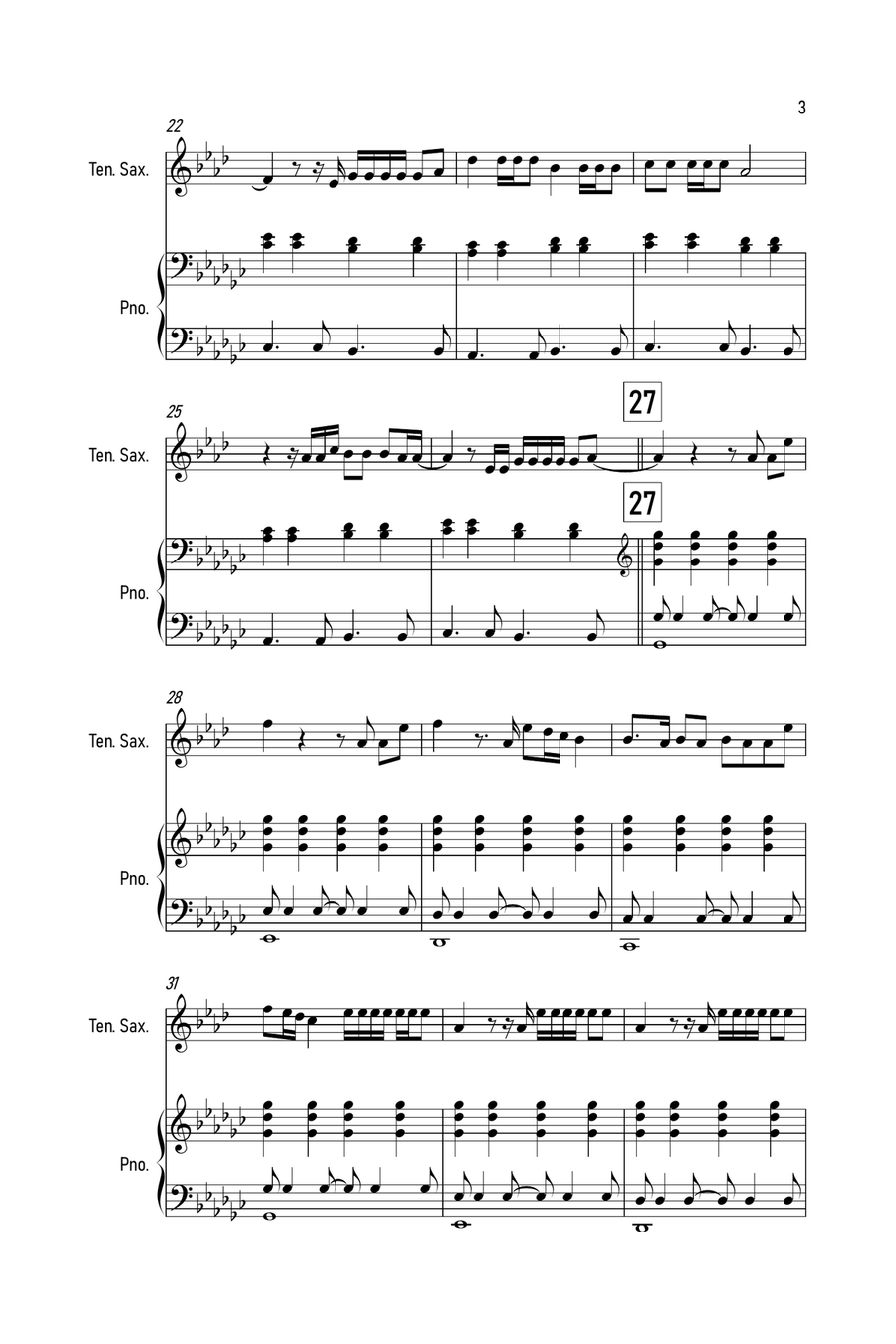 Exile Tenor Saxophone scores gallery preview page 3